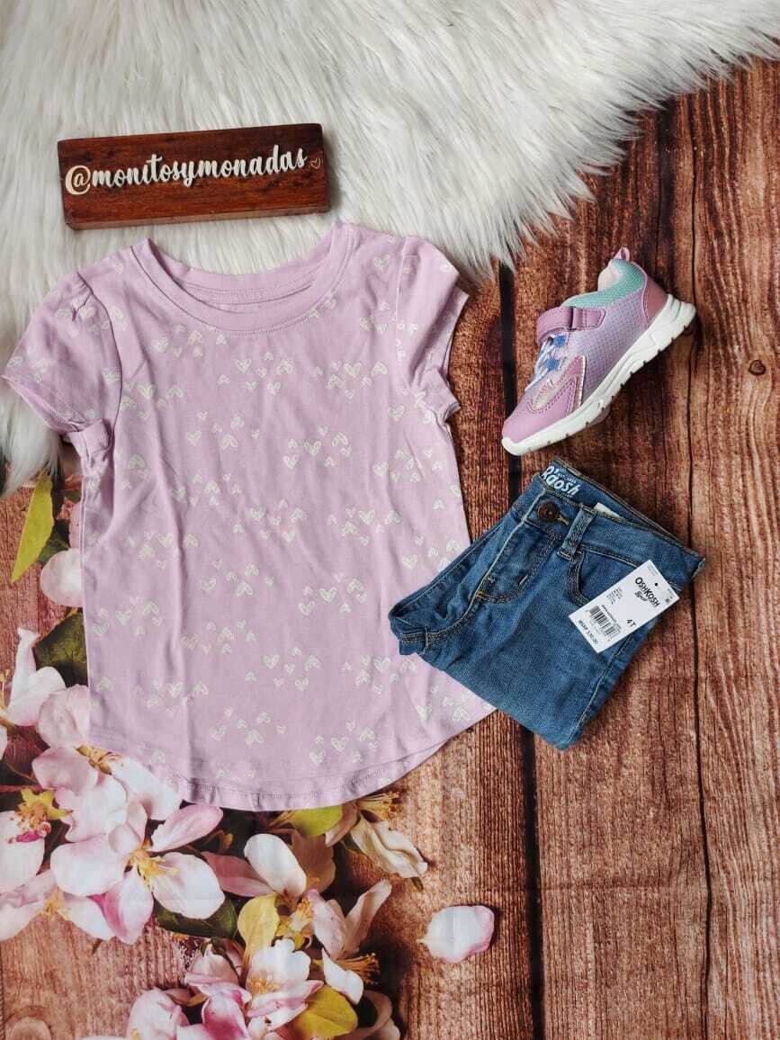 Camiseta lila Cat & Jack, 5T