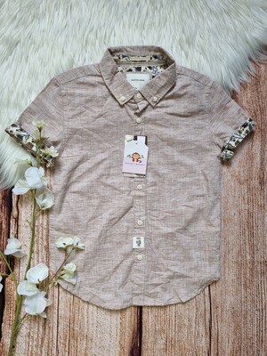 Camisa manga corta caqui, 5/6T