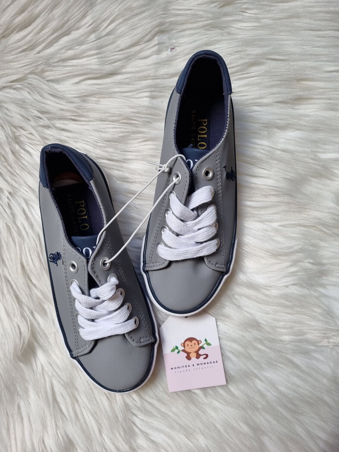 Zapatos gris, deportivo - casual, Polo Ralph Lauren, talla 11us