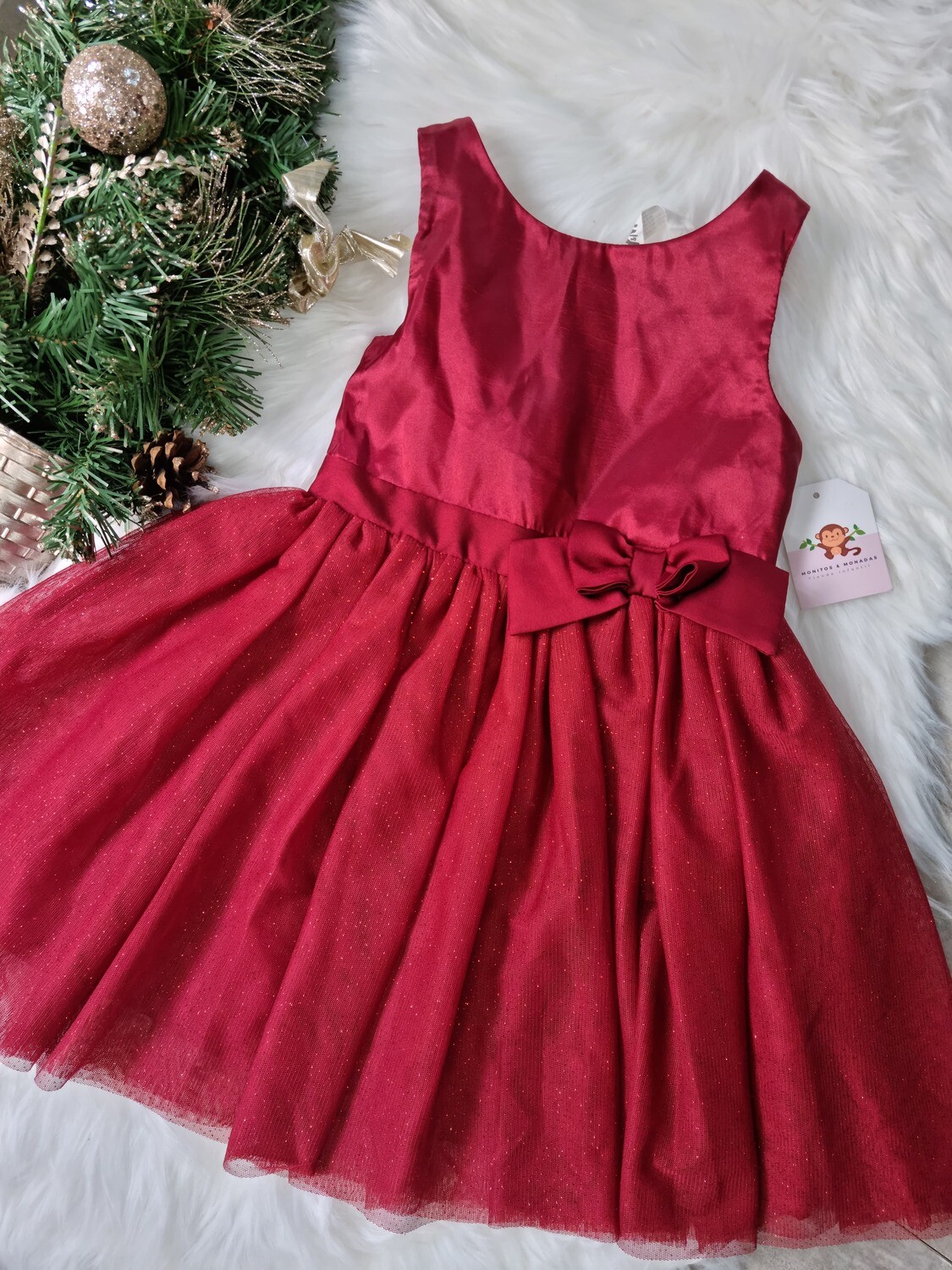 Vestido navideño rojo, H&M, 4T, 6T