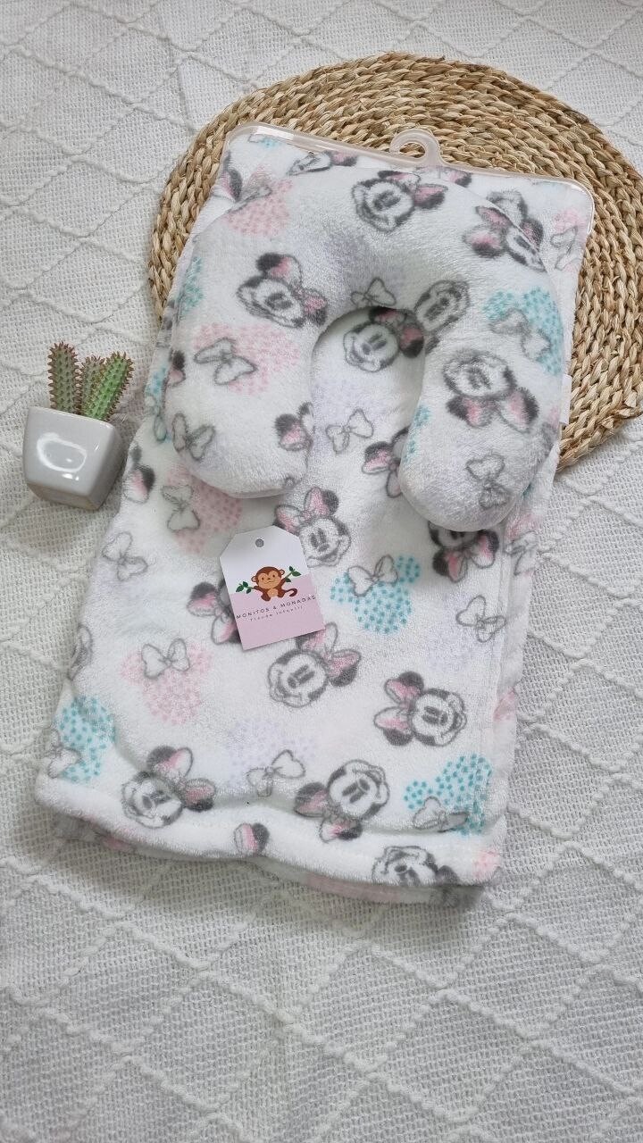 Colchita + almohada Disney Baby , minnie mouse blanca