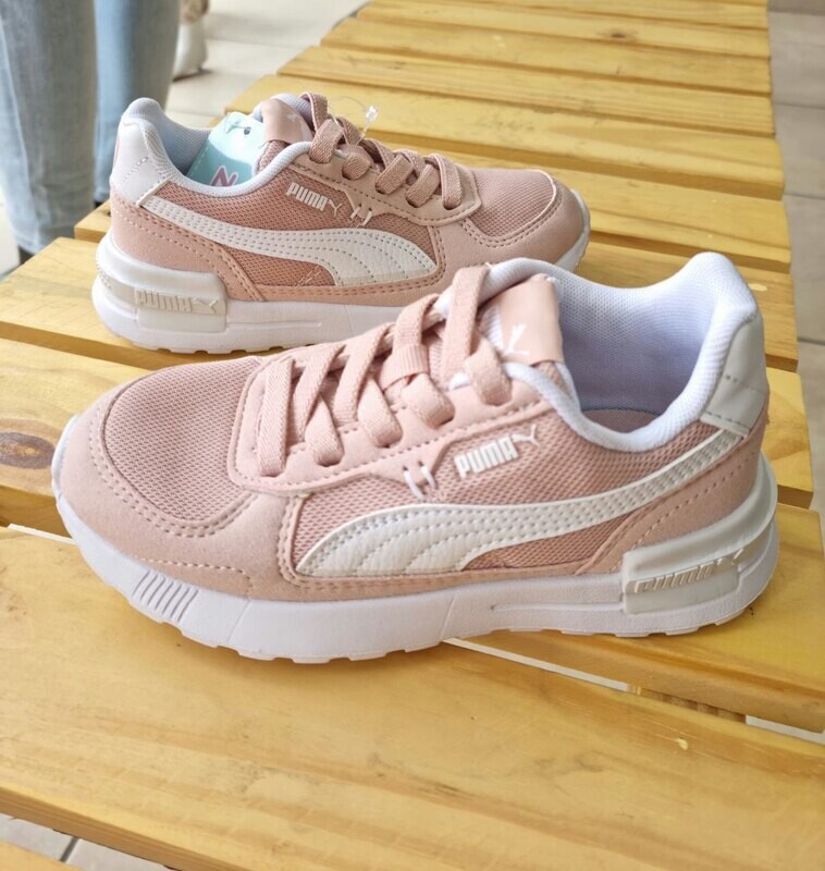 Zapatos deportivos, color rosa pastel, talla 25