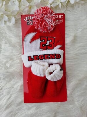 Set gorrito Legend y medias tejidas, 0 a 12m