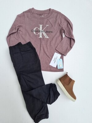 Set CALVIN KLEIN, busito + jogger , 24 meses