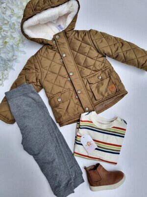 Set LITTLE ME, chaqueta + camiseta + calentador, 24 meses