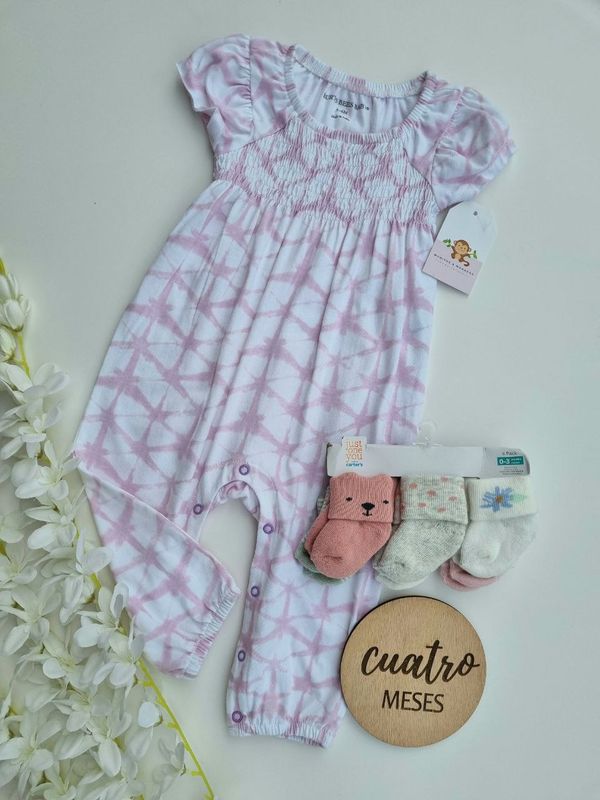 Enterizo color lila, 3 a 6 meses