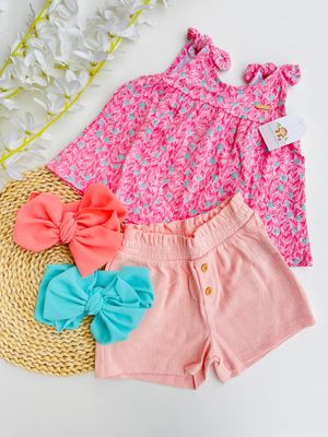 Set 2 piezas Coloritta, blusa + short, 4/5t