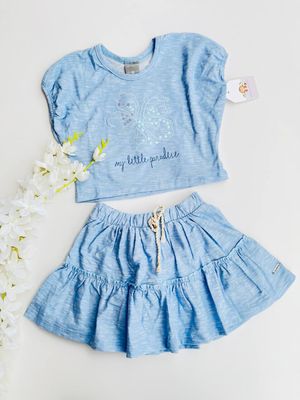 Set 2 piezas Coloritta, blusa + falda short, 6t