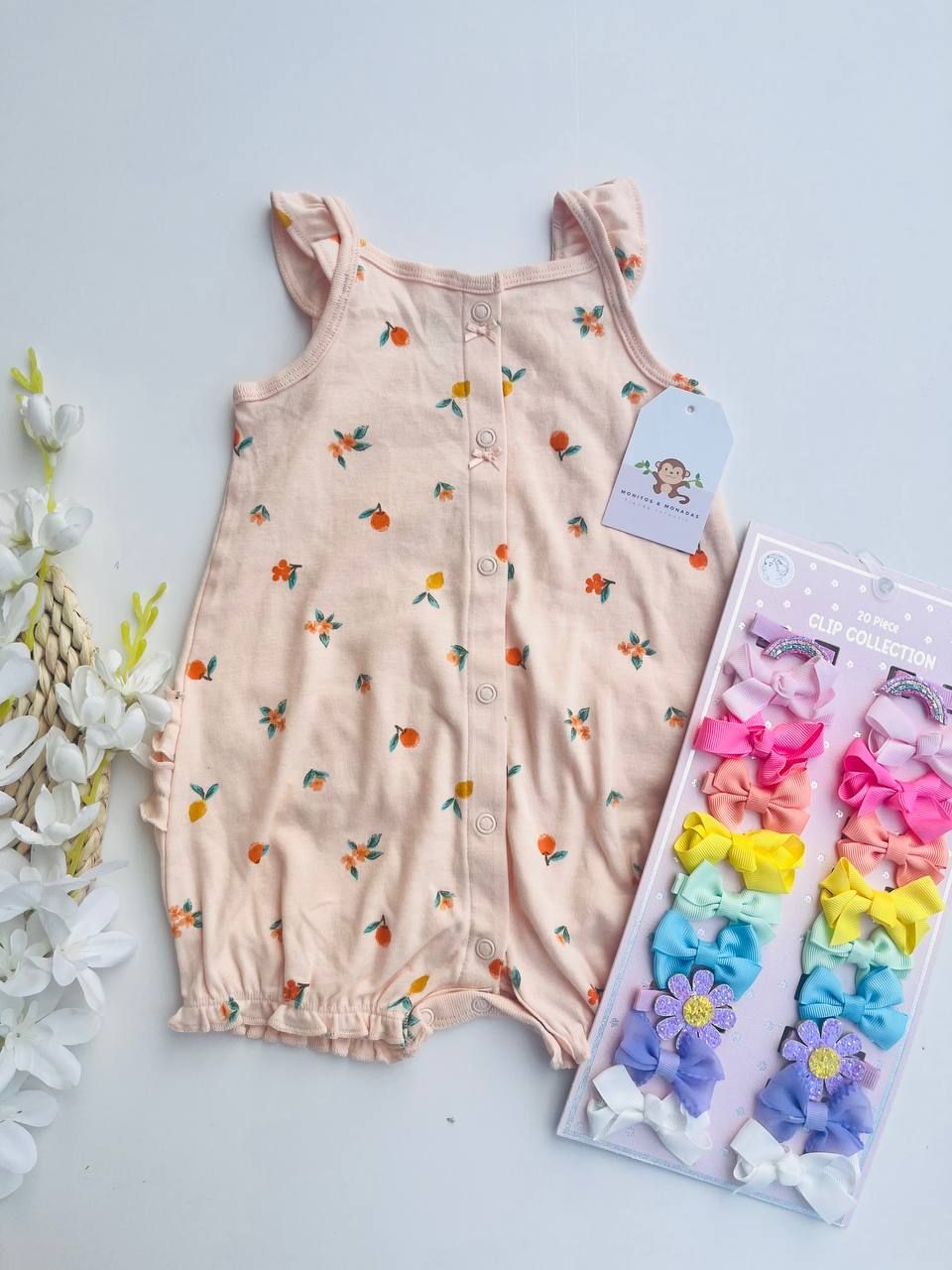 Romper Carters, melón 6M