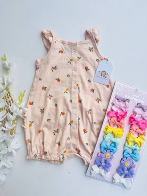 Romper Carters, melón 6M