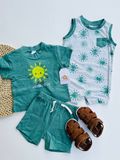 Set Pl Baby, romper +camiseta y short 6M