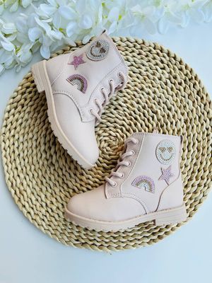 Botines sugar palo rosa talla 8us (24)