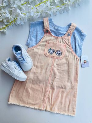 Set 2 piezas Disney, vestido de tirantes + camiseta, 4t