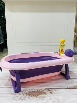 Bañera Retráctil Aries con termómetro, rosada y lila