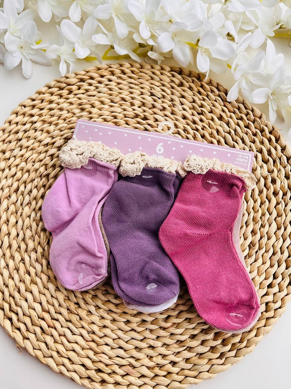 Set 6 pares de medias, 12 a 24m