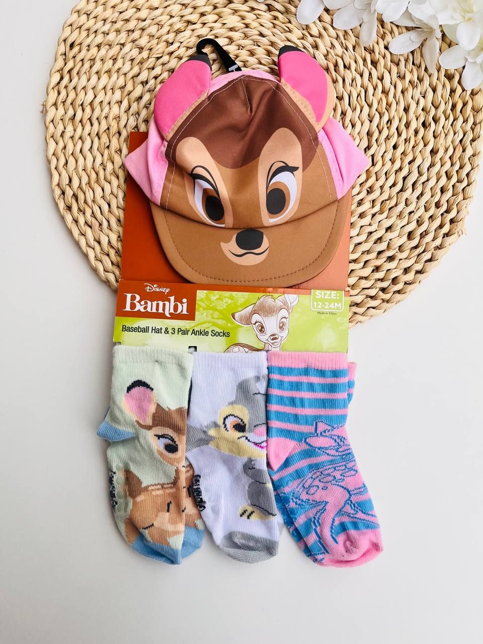 Set gorrita Bambi + medias, 12 a 24m