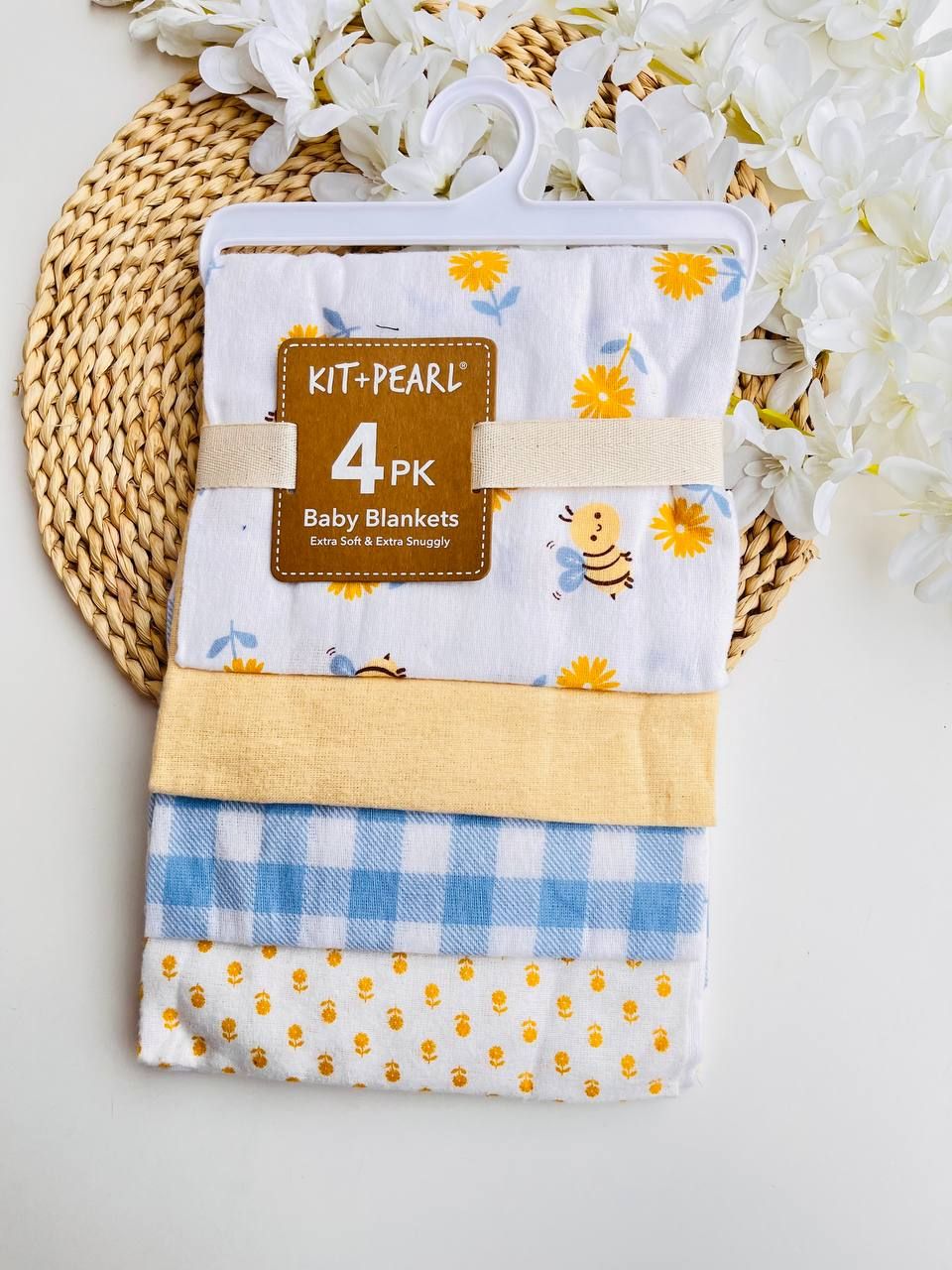 Set 4 franelitas abejitas, Kit &amp; Pearl