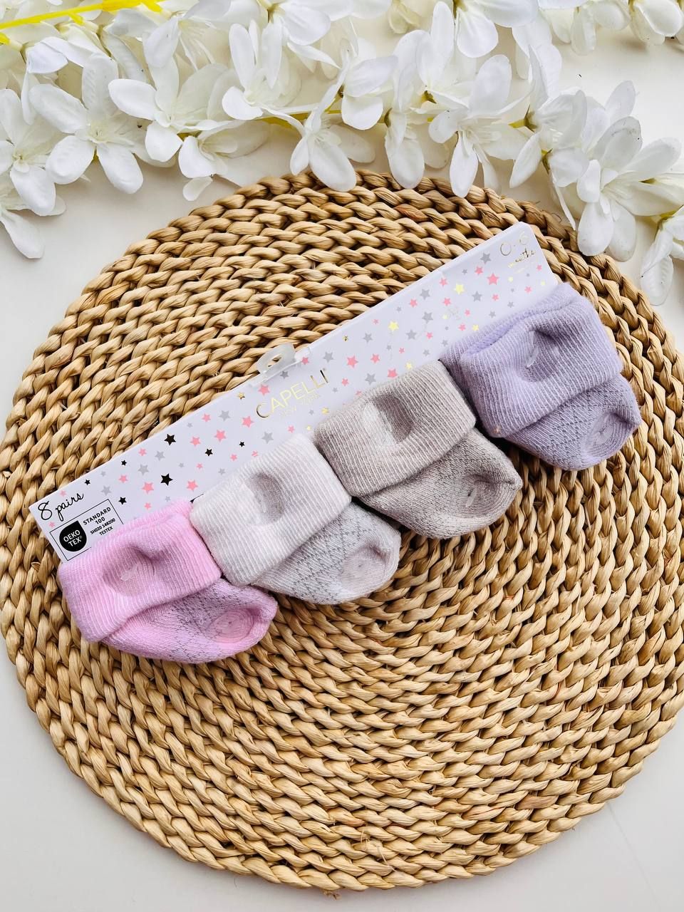 Set 8 pares de medias, 0 a 6m
