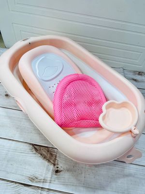 Bañera plegable, con termómetro + soporte y malla