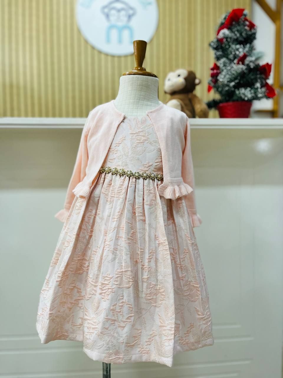 Vestido Princess, palo de rosa y cardigans 2 años