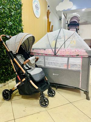 COMBO, Cochecito Sunny + Cuna corral colecho Nala + Almohada Memory Foam