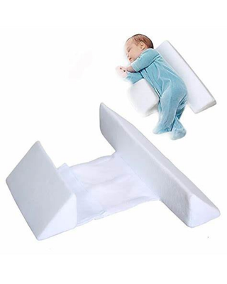 Almohada Anti-roll, rosa, celeste y gris