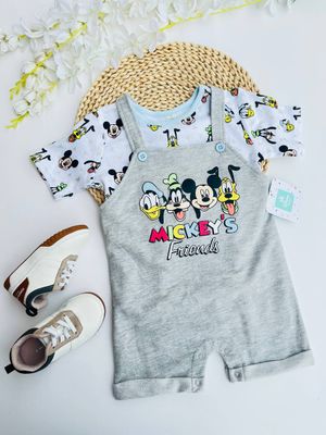 Set Overall + camiseta Mickey, 18m y 24m