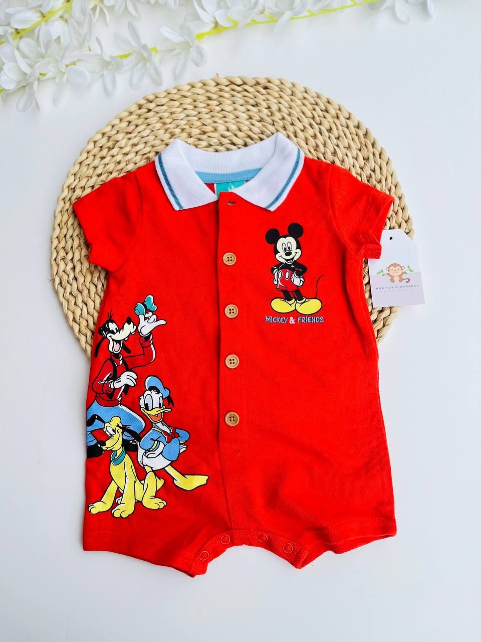 Romper Mickey, 0 a 3m