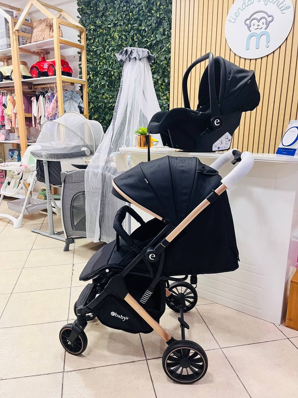 Coche maleta Sam + porta bebé