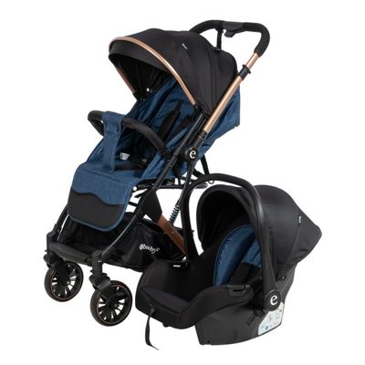 Coche maleta Sam + porta bebé, azul