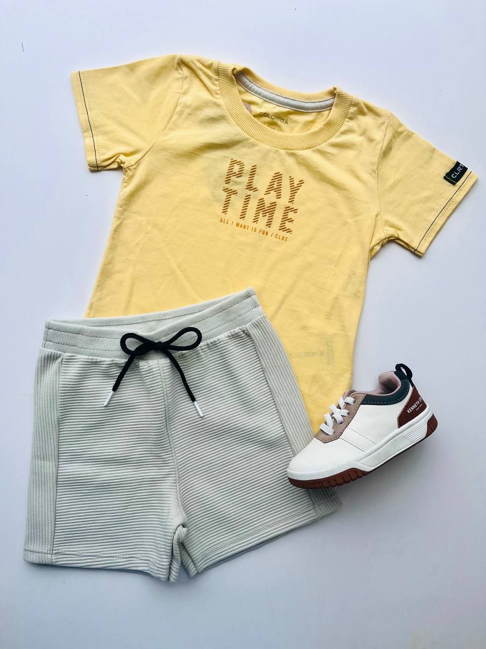 Set 2 piezas Coloritta, camiseta + short, 12m, 24m y 3t