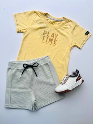 Set 2 piezas Coloritta, camiseta + short, 12m, 24m y 3t