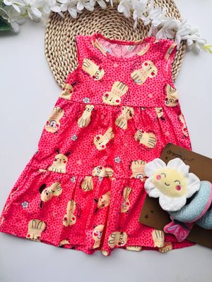 Vestido Elian, rojo gatitos, 2t y 3t