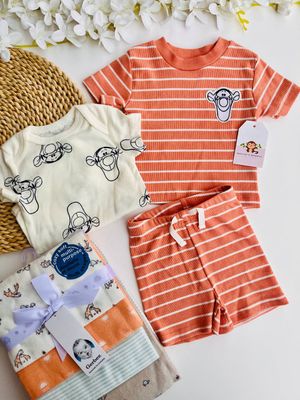 Set 3 piezas Tigger, camiseta + short + body, 3 a 6m