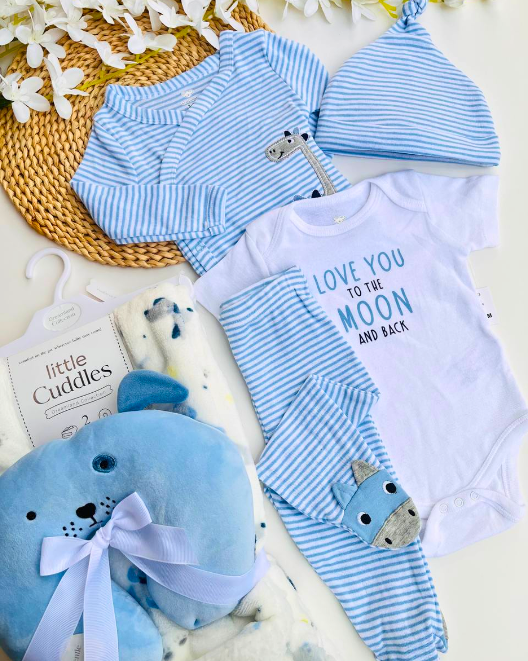 Set 4 piezas Koala baby, body + pantalón + abrigo + gorrito, 3 a 6m