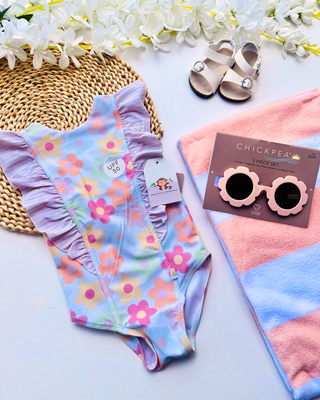 Set de baño + toalla + gafas, 18m y 18m