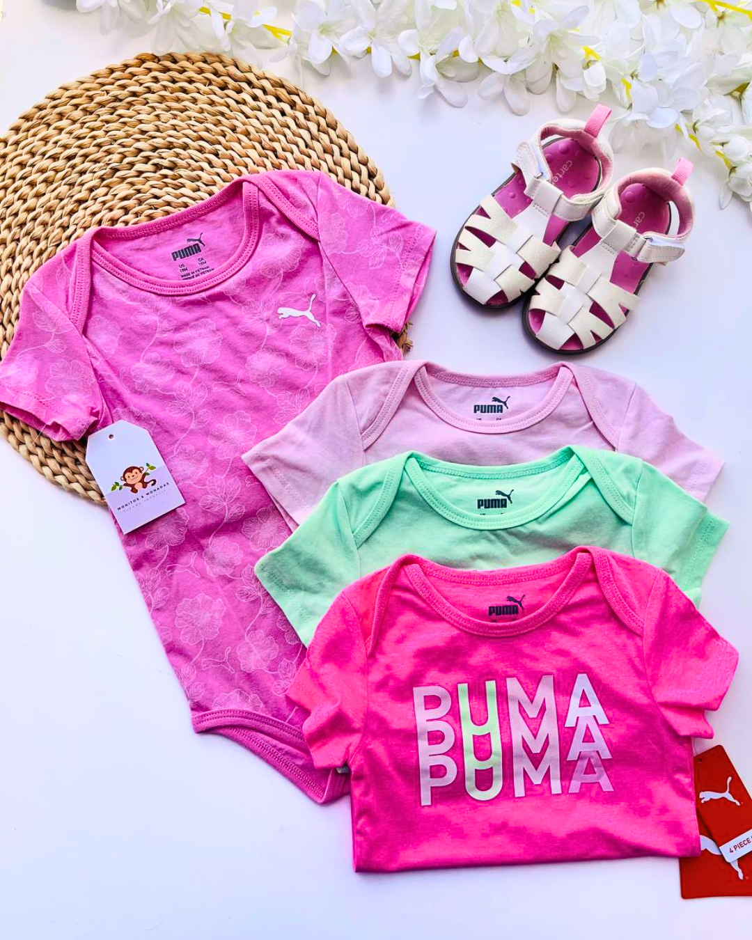 Set 4 bodys Puma, 18m