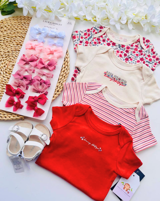 Set 4 bodys Tommy Hilfiger, 3 a 6m
