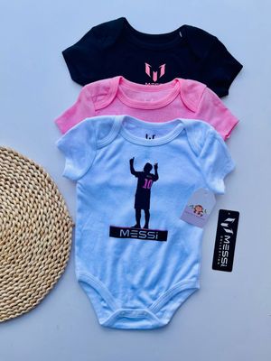 Set 3 bodys Messi, 18m