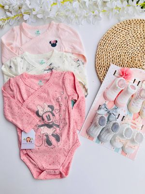 Set 3 bodys Minnie Mouse, 6 a 9m