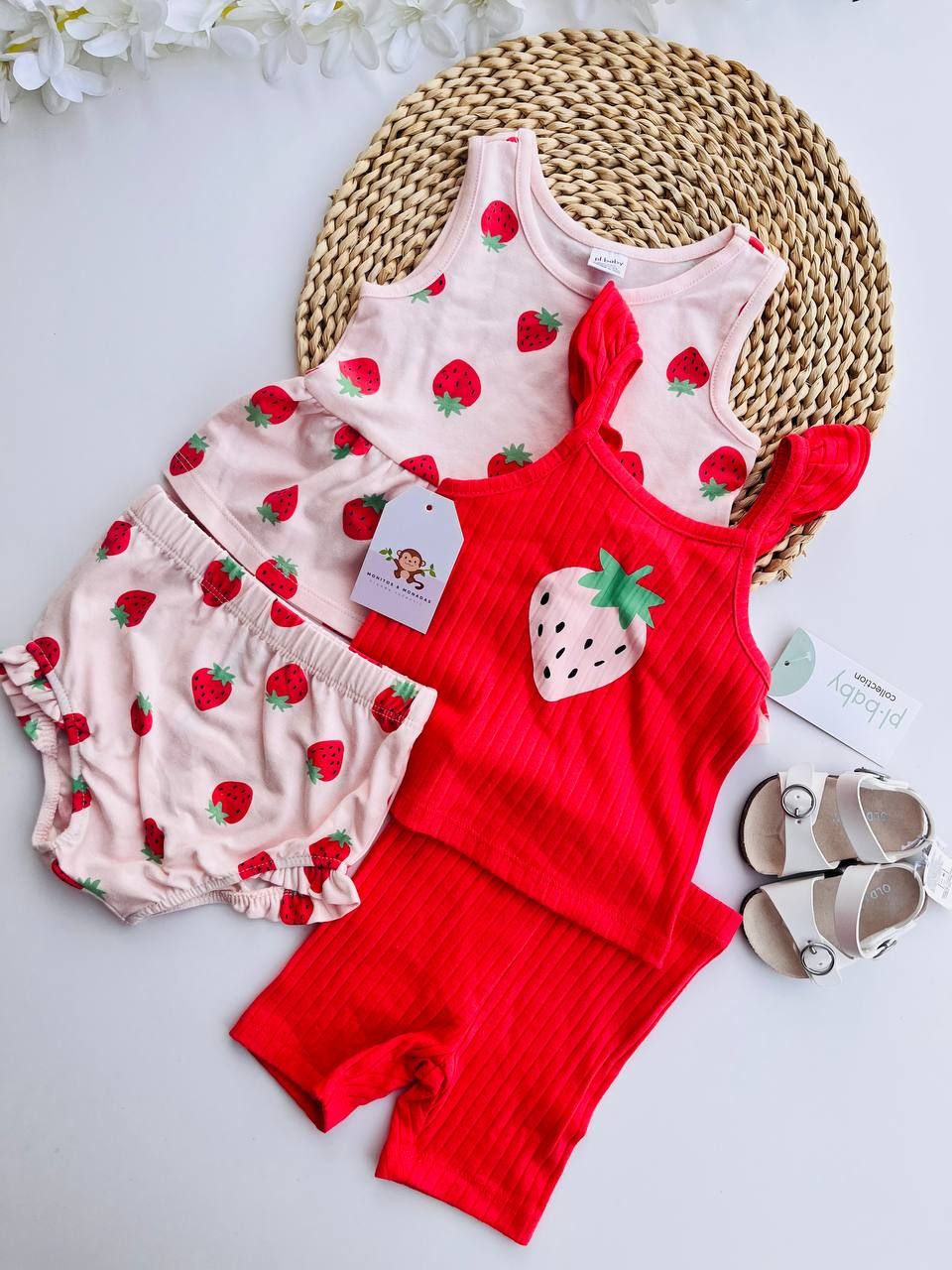 Set 4 piezas frutilla, Pl Baby, 12m