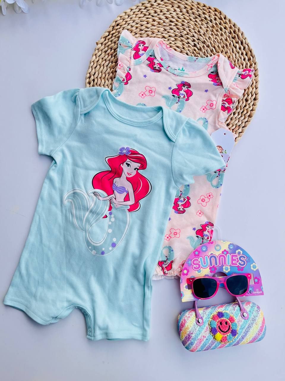 Set 2 rompers Sirenita, 0 a 3m y 18m