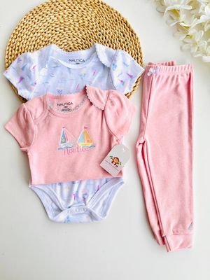 Set Nautica, 2 bodys + pantalón, 18m