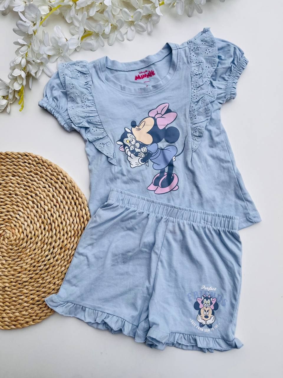 Set Minnie Mouse, blusa + short, 4t