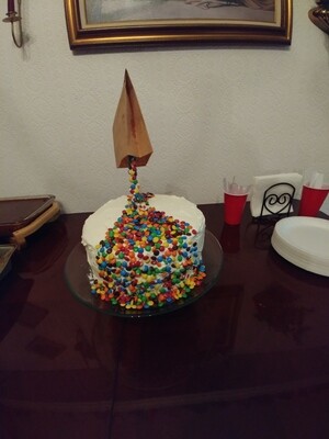 Gravity Birthday Cake