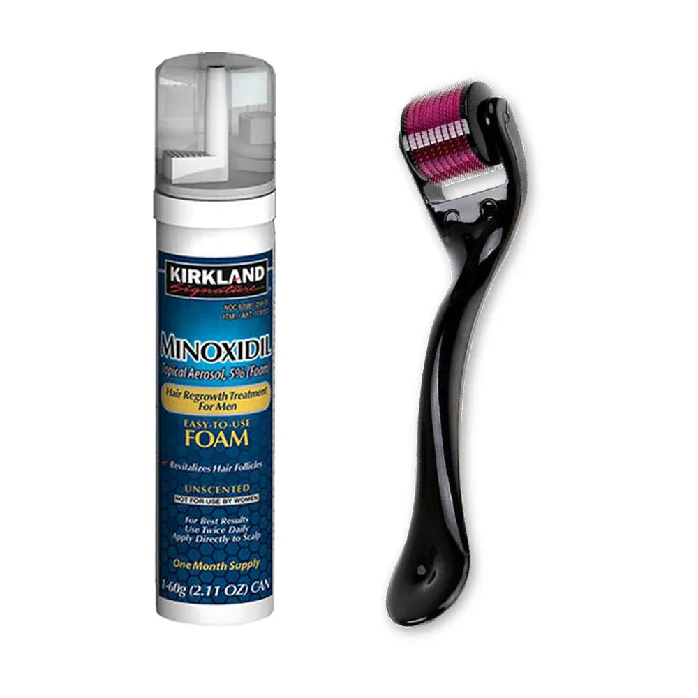 Minoxidil Foam + Derma Roller Combo