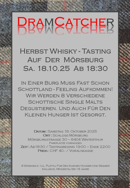0 - Herbst Whisky Tasting 2025 auf der Mörsburg