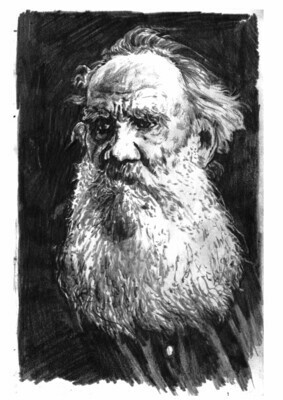 Tolstoï / Risographie de Jean-Luc Navette