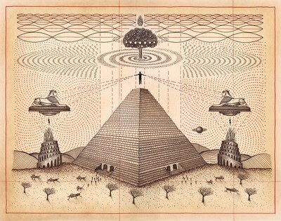 Pyramid Mysteries / Sérigraphie de Daniel Martin Diaz