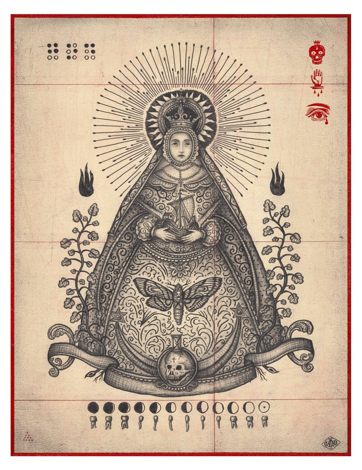 Blessed Virgin / Risographie de Daniel Martin Diaz